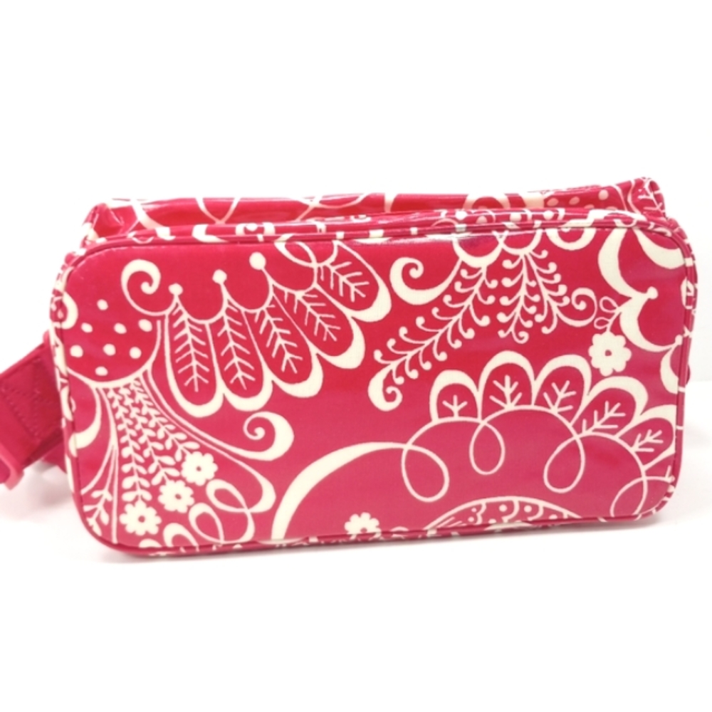 VERA BRADLEY 2010 Twirly Birds Pink Lined Thermal Tote Like New 2 Small Flaws - Picture 12 of 16